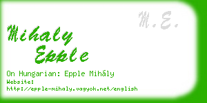 mihaly epple business card